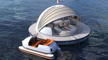 Por que ficar em uma villa de luxo de frente para o mar?  Esses pods movidos a energia solar são como suítes de luxo flutuantes e também permitem que você navegue pelo mar.