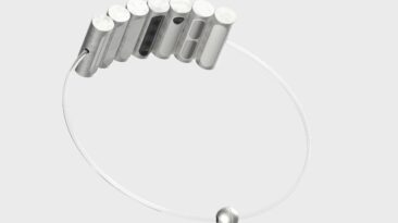 Este conceito de pulseira modular permite que você escolha o quão inteligente você deseja que suas joias sejam