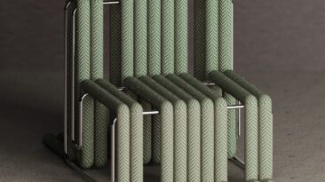 Espreguiçadeira incomum usa cordas cheias de esponja para imitar um certo inseto