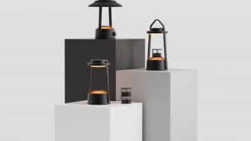 O conceito retrô de lanterna de acampamento dá à lâmpada a gás um toque moderno e divertido