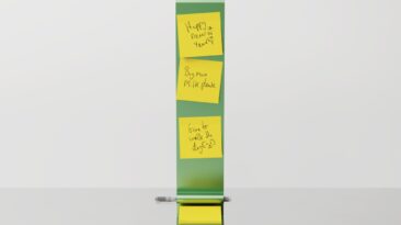 O Conceito De Suporte De Notas Adesivas Vem Com Um Painel Muito Alto Para Suas Anotações