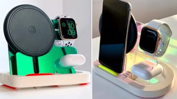 Este designer está fabricando suportes de carregamento MagSafe atraentes em acrílico cortado a laser