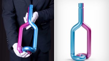 Estas garrafas peculiares exploram a silhueta icônica das garrafas de vinho, imitando o contorno