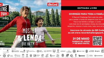 Entrada gratuita no dia 31 de maio, sábado, no Parque de Jogos 1º de Maio (INATEL), das 10h00 às 19h00
